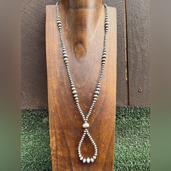 Jacla Sterling Silver Multi Graduated Pearls Bead Necklace 24 inch